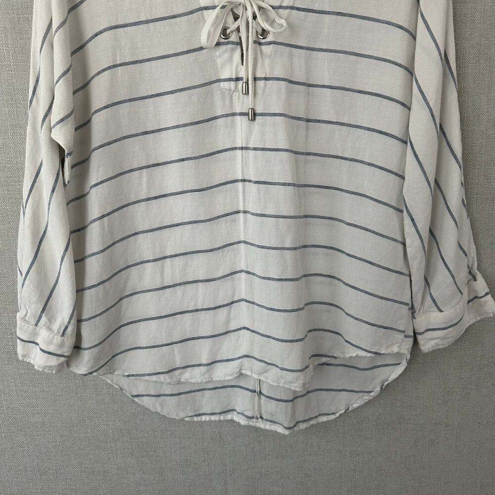 Rails Lily Positano Stripe Linen Tunic Top Size X… - image 6